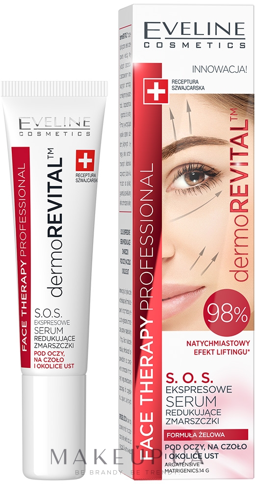 Есперс-сироватка проти зморшок на обличчі - Eveline Cosmetics Therapy Professional SOS DermoRevital — фото 15ml