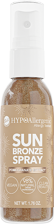 Гіпоалергенний бронзувальний та освітлювальний спрей для тіла - Bell Hypoallergenic Sun Bronze Spray — фото N1