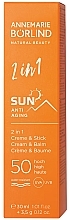 Солнцезащитный антивозрастной крем-стик - Annemarie Borlind 2in1 Sun Anti-Aging Cream & Stick SPF 50 — фото N2