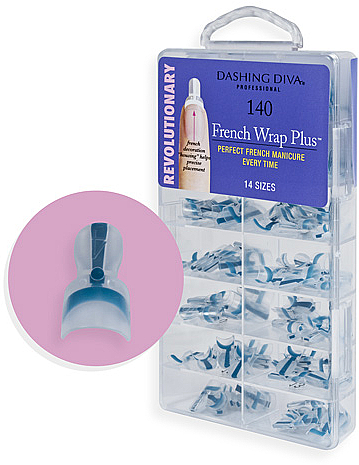 УЦІНКА! Тіпси вузькі кольорові "Френч смайл +" - Dashing Diva French Wrap Plus Color 140 Tips *