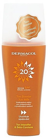 Водостойкий бустер для загара - Dermacol Tan Booster Sun Milk SPF20  — фото N1