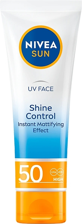 Матирующий солнцезащитный крем для нормальной и комбинированной кожи - NIVEA Sun Shine Control Instant Mattifying Effect SPF 50 — фото N1