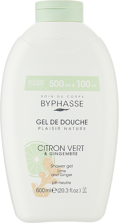 Гель для душа с лаймом и имбирем - Byphasse Lime & Ginger Shower Gel — фото N1