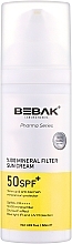 Духи, Парфюмерия, косметика Солнцезащитный минеральный крем для лица - Bebak Mineral Filter Sun Cream Spf50