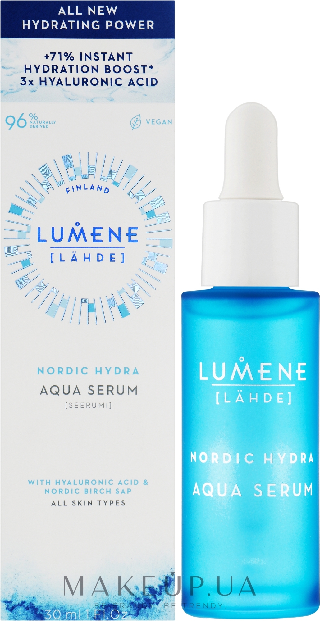 Зволожувальна сироватка для обличчя - Lumene Nordic Hydra Aqua Serum — фото 30ml