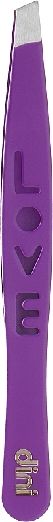 Пінцет для брів, фіолетовий - Dini D-862