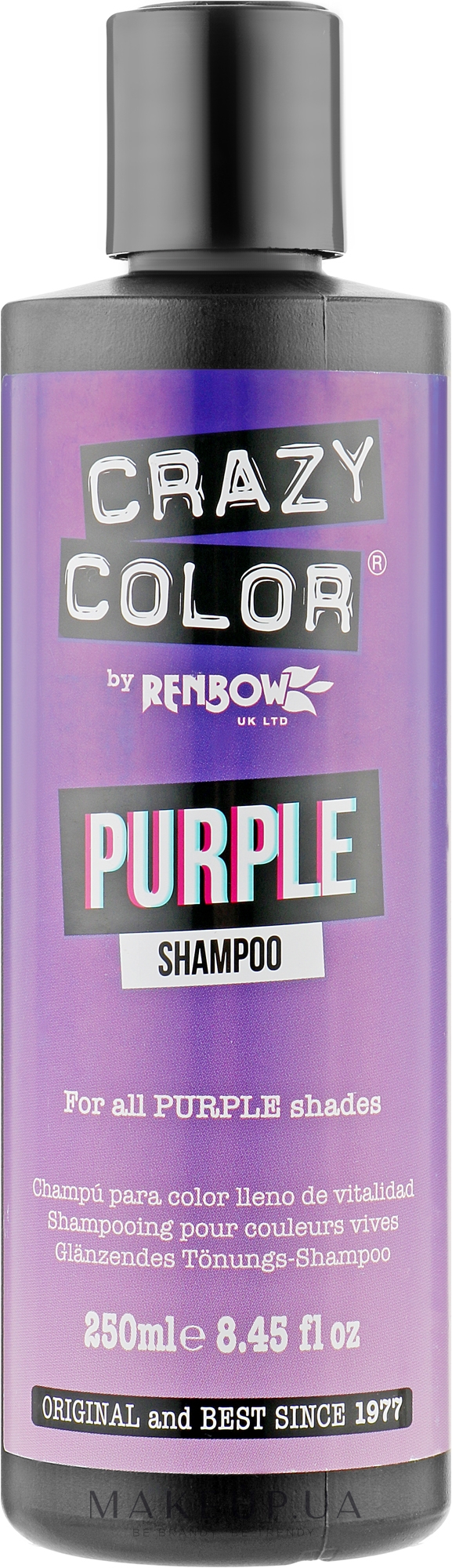 Шампунь оттеночный для всех оттенков фиолетового - Crazy Color Vibrant Purple Shampoo — фото 250ml