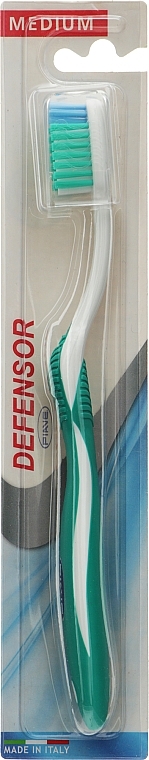 Зубна щітка "Defensor" середньої жорсткості, бірюза - Piave Defensor — фото N1
