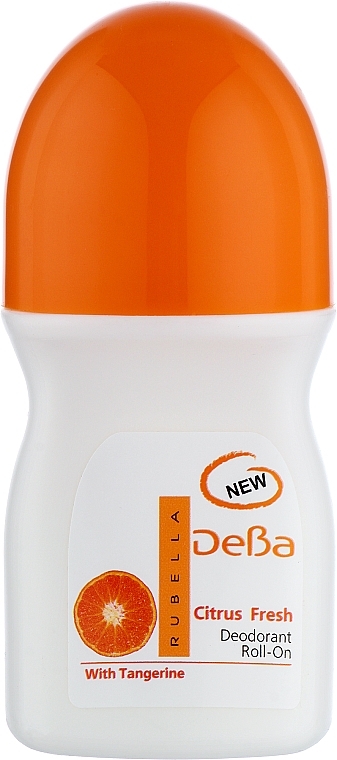 Дезодорант-ролик для тіла "Citrus Fresh" - DeBa Roll-On Deodorant — фото N1