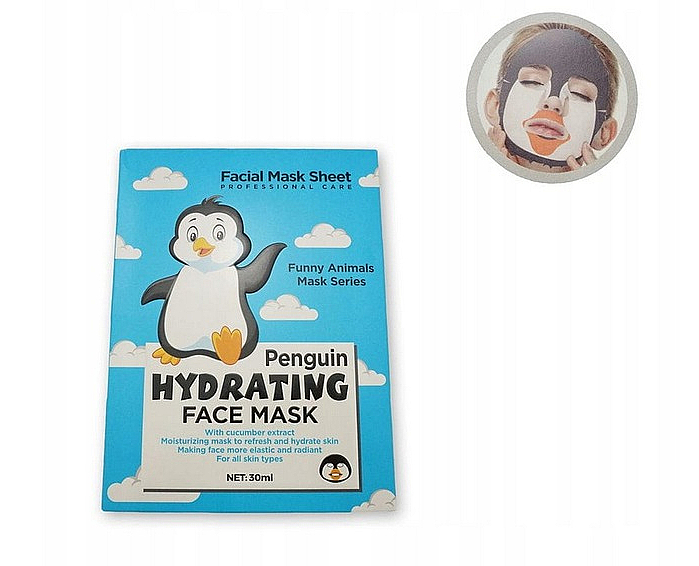 Тканинна маска "Пінгвін" - Wokali Animal Penguin Hydrating Face Mask — фото N2