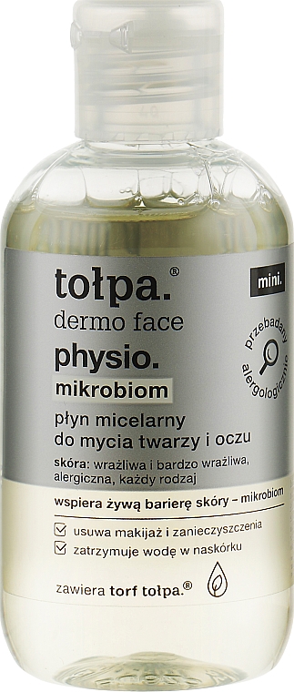 Міцелярна рідина для миття обличчя та очей - Tolpa Dermo Face Physio Mikrobiom Micellar Liquid — фото N1