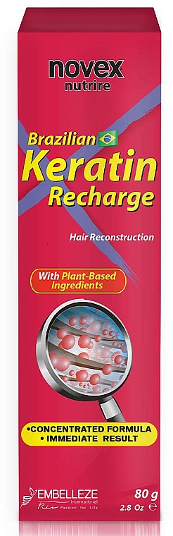 Крем для ухода и укладки волос - Novex Brazilian Keratin Recharge — фото N1