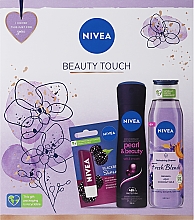 Духи, Парфюмерия, косметика Набор - NIVEA Beauty Touch (sh gel/300ml + deo/150ml + lip balm/4.8g)