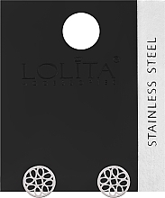 Серьги женские, круг с ажурными узорами, серебристые - Lolita Accessories — фото N1