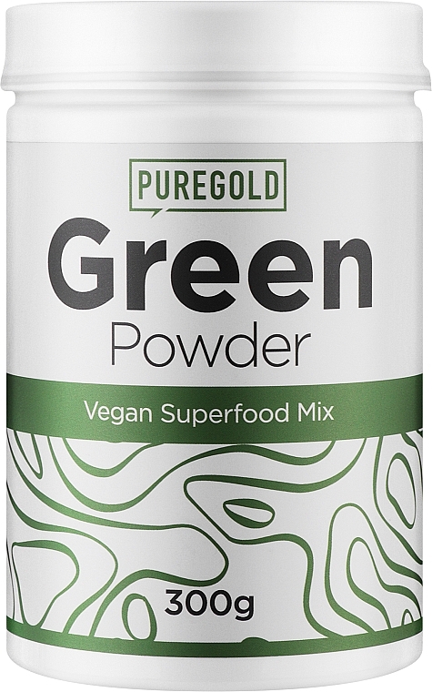 Вітамінний комплекс із овочевих та фруктових порошків - PureGold Green Powder — фото N1