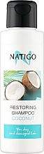 Шампунь для сухого та пошкодженого волосся "Кокос" - Natigo Repairing Shampoo — фото N2