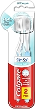 Духи, Парфюмерия, косметика Набор "Slim Soft", мягкая, голубая + голубая - Colgate Toothbrush