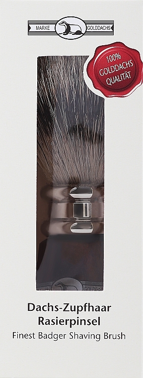 Помазок для гоління з ворсом борсука, коричневий - Golddachs Finest Badger Shaving Brush Brown — фото N2