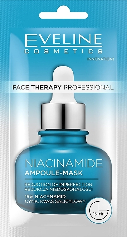 Ампульна крем-маска для обличчя з ніацинамідом - Eveline Cosmetics Face Therapy Professional Niacinamide Ampoule Mask — фото N1