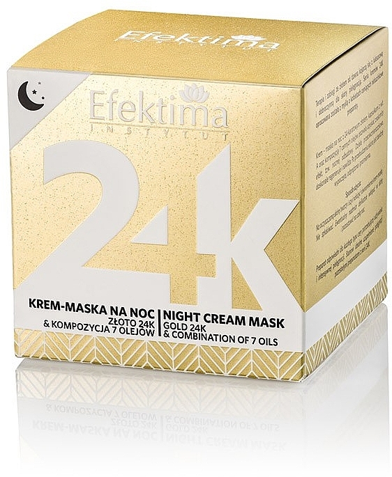 Нічна крем-маска для обличчя - Efektima Instytut 24K Gold & Combination Of 7 Oils Night Cream Mask — фото N1