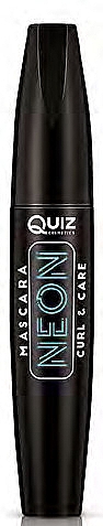 Туш для вій "Підкручування й догляд" - Quiz Cosmetics Neon Curl and Care Mascara — фото N1