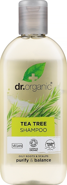 Шампунь для волос с экстрактом чайного дерева - Dr. Organic Tea Tree Shampoo — фото N1