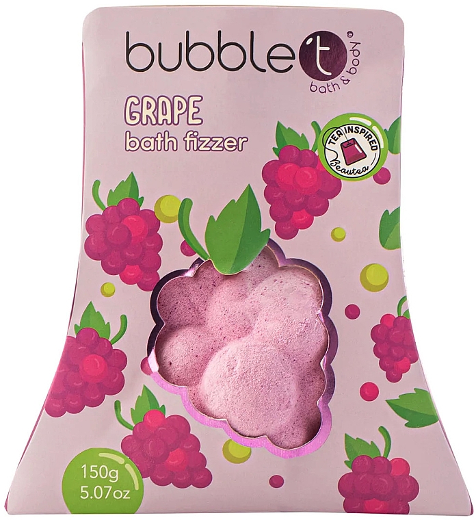 Бомбочка для ванны "Виноград" - Bubble T Bath Fizzer Grape — фото N1