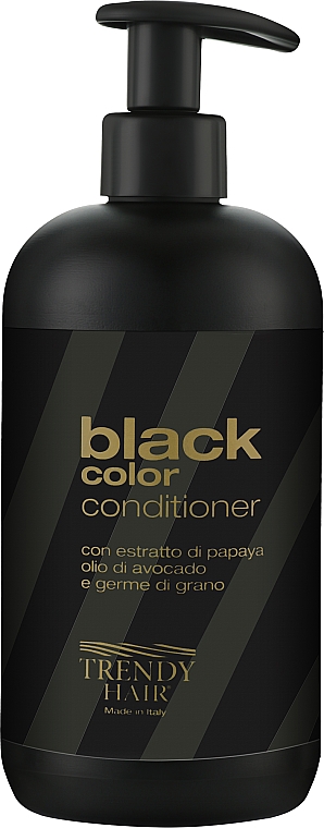 Кондиціонер для нейтралізації жовтизни освітленого волосся - Trendy Hair Black Color Conditioner — фото N1