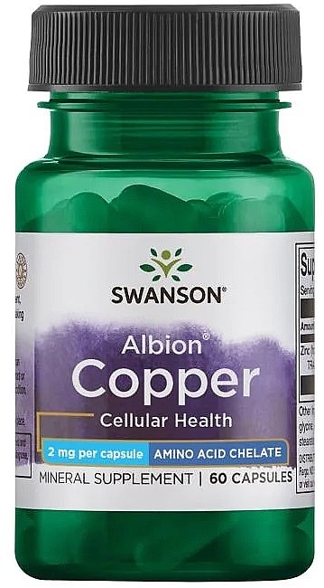 Харчова добавка "Мідь", 2 мг - Swanson Albion Copper 2mg — фото N1