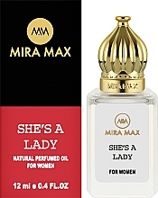Mira Max She's a Lady - Парфюмированное масло для женщин — фото N2