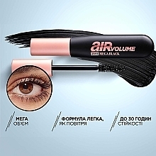 Стойкая тушь для ресниц - L’Oréal Paris Air Volume 30H Mega Black — фото N2