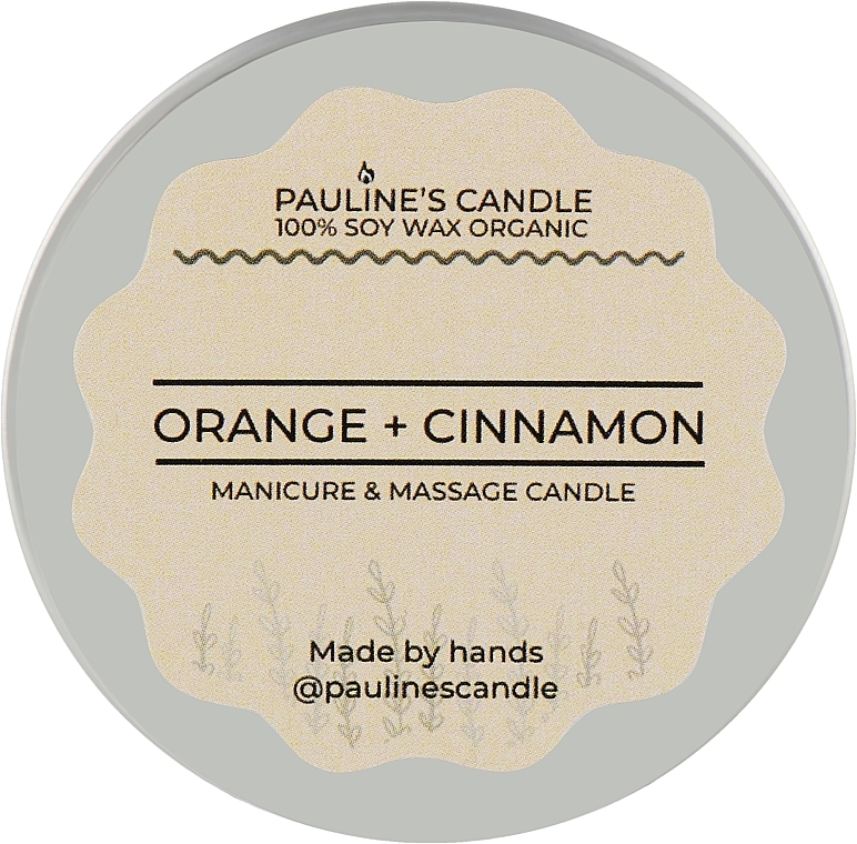 Масажна свічка "Апельсин і кориця" - Pauline's Candle Orange & Cinnamon Manicure & Massage Candle