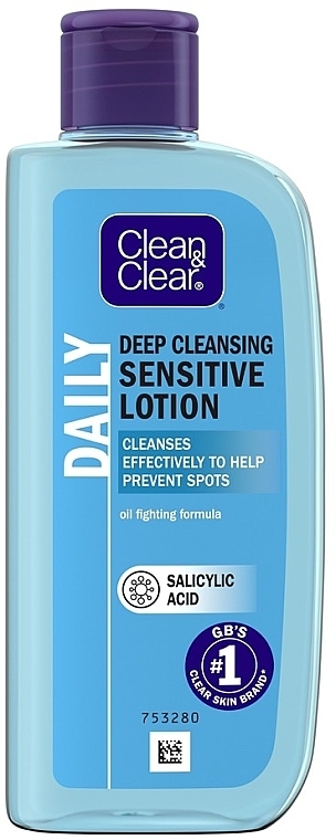 Лосьон для глубокого очищения лица для чувствительной кожи - Clean & Clear Deep Cleansing Lotion — фото N1