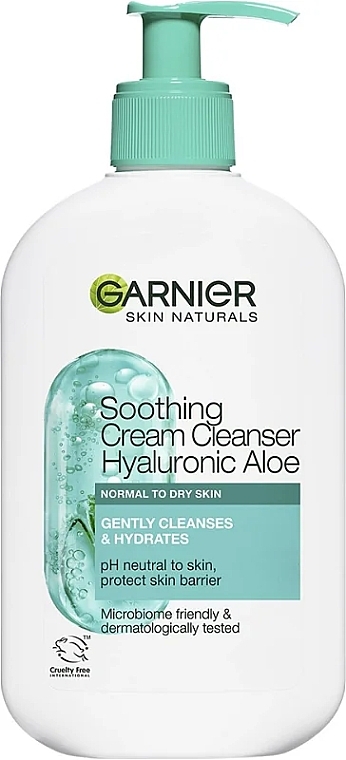 Очищающий крем для лица - Garnier Skin Naturals Soothing Cream Cleanser Hyaluronic Aloe — фото N1