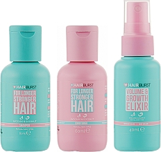 Набор трио-мини для роста и здоровья волос - Hairburst For Longer Stronger Hair (shm/60ml + cond/60ml + spr/40ml) — фото N2