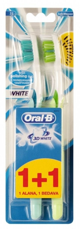 Набор зубных щеток - Oral-B Advantage 3D White (thbr/1 + thbr/1) — фото N1