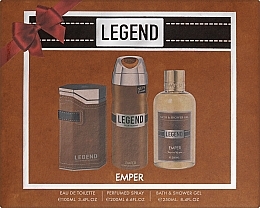 Emper Legend - Набір (edt/100ml + deo/200ml + sh/gel/250ml) — фото N1