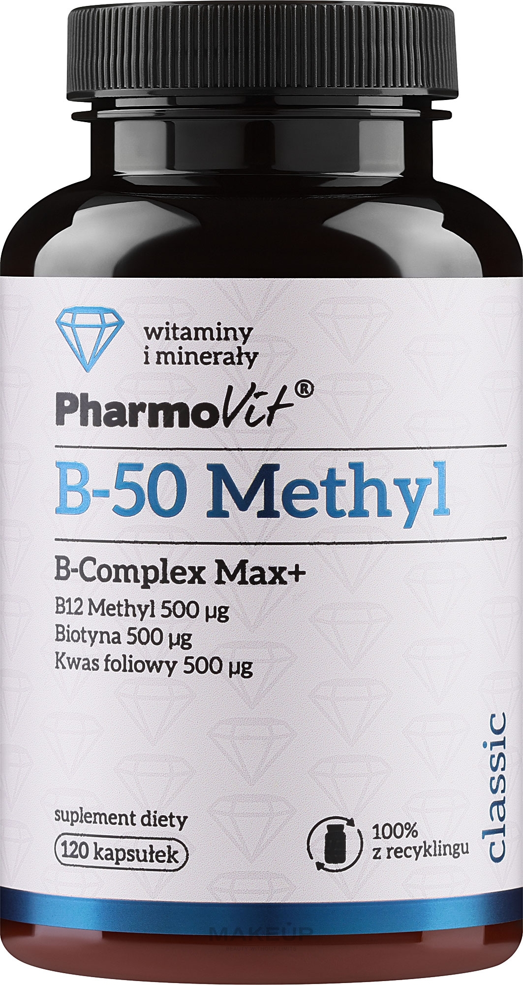 Дієтична добавка "Вітаміни групи В" - Pharmovit Classic B-50 Methyl B-complex — фото 120шт