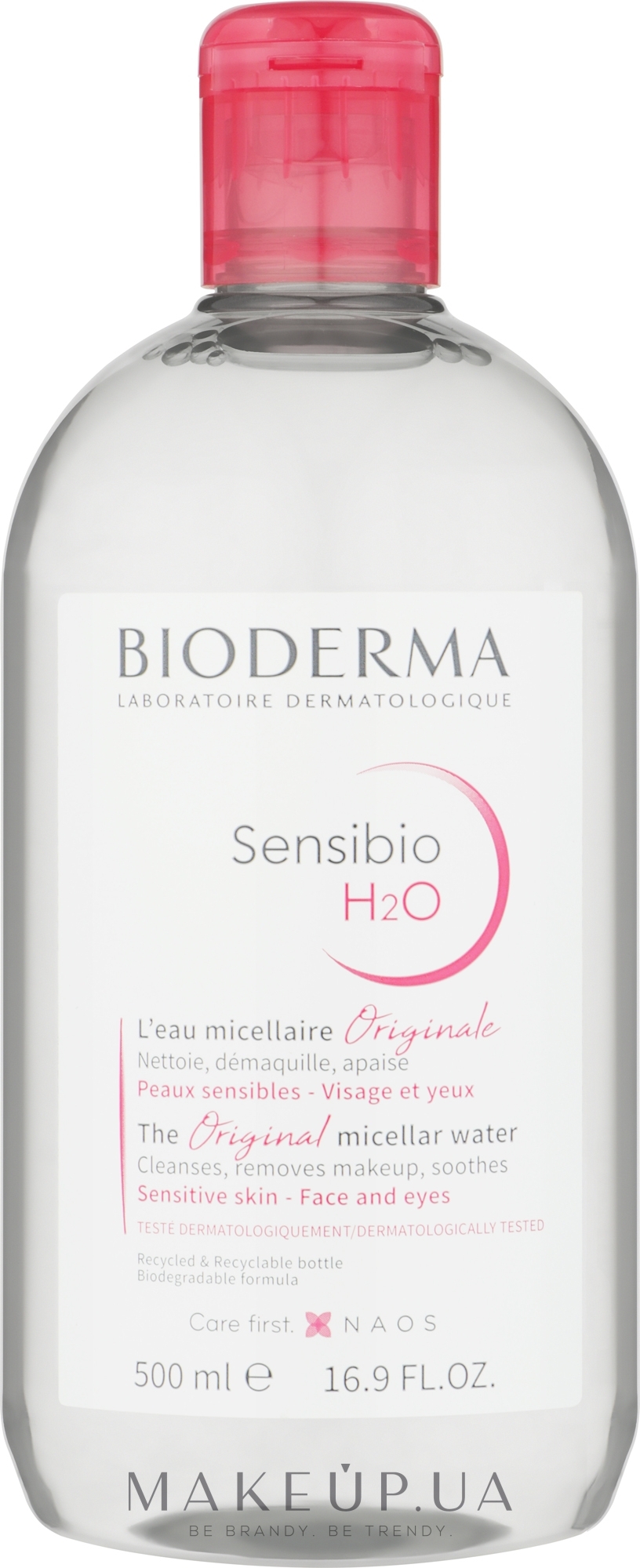 Мицеллярная жидкость - Bioderma Sensibio H2O Micellaire Solution — фото 500ml