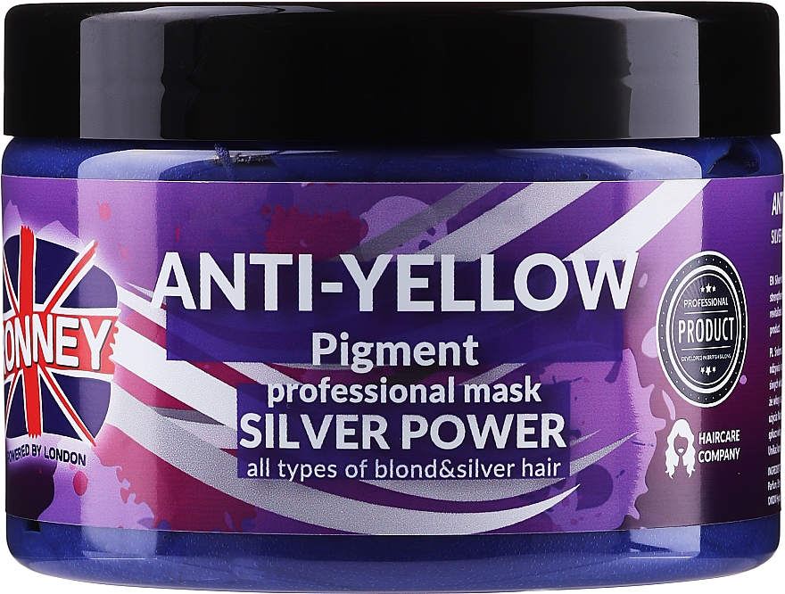 Маска для волос - Ronney Professional Anti-Yellow Pigment Silver Power Mask