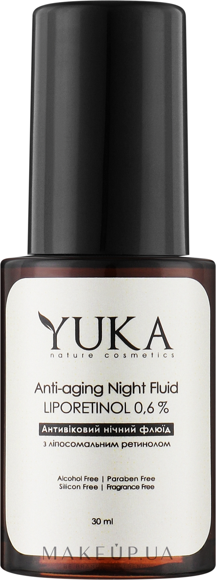 Ночной флюид с ретинолом 0,6% и церамидами - Yuka Anti-Aging Night Fluid LipoRetinol 0.6% — фото 30ml