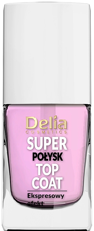 Закріплювач для лаку з ефектом мега-блиску - Delia Super Gloss Top Coat — фото N3