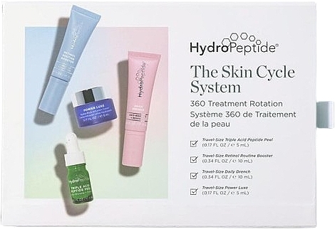 Набір - HydroPeptide The Skin Cycle System (f/booster/10ml + f/lot/5ml + f/peel/5ml + f/cr/5ml) — фото N1