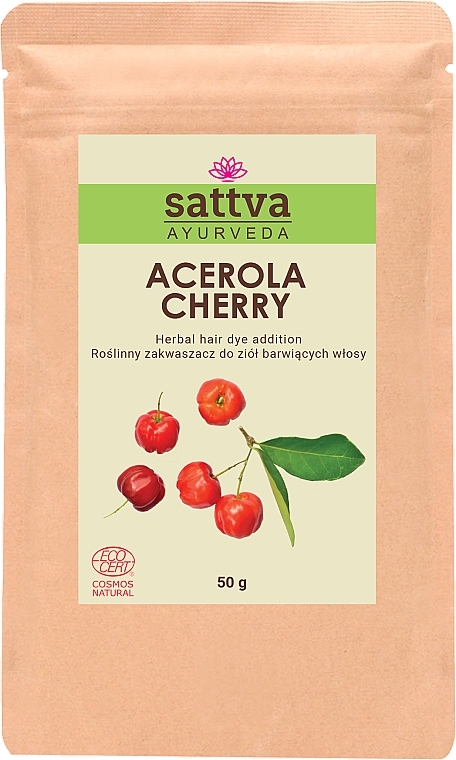 Порошок для волосся - Sattva Acerola Cherry Herbal Hair Dye Addition — фото N1