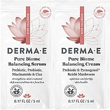 Парфумерія, косметика Набір пробників - Derma E Pure Biome Balansing Serum & Pure Biome Balansing Cream (serum/5ml + cr/5ml)