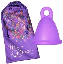 Менструальна чаша з петлею, розмір S, фіолетова - MeLuna Classic Shorty Menstrual Cup Ring — фото N1