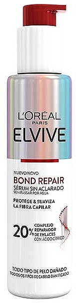 Незмивна сироватка для реконструкції волосся - L'oreal Paris Elvive Bond Repair — фото N1
