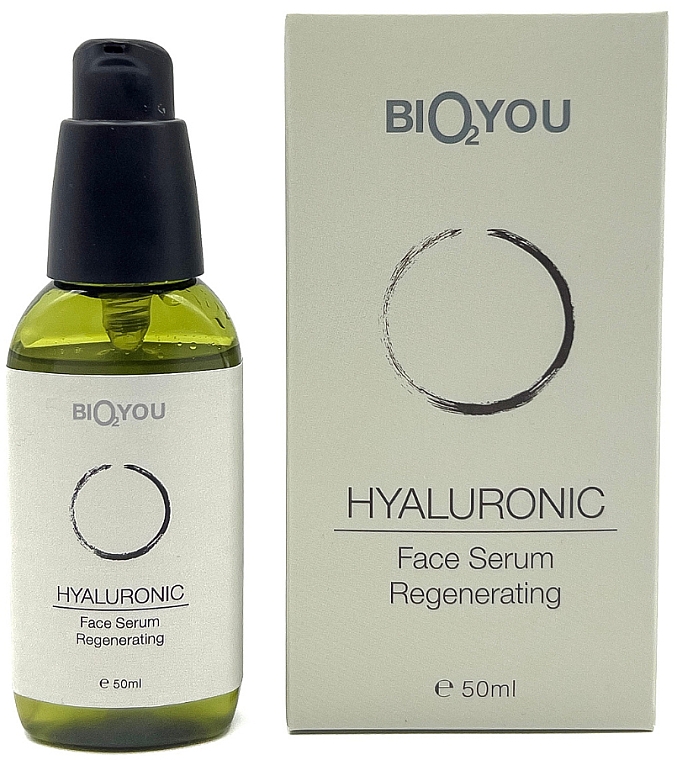 Натуральна омолоджувальна сироватка для обличчя з гіалуроновою кислотою - Bio2You Hyaluronic Regenerating Face Serum — фото N1
