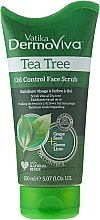 Парфумерія, косметика Скраб для обличчя - Dabur Vatika DermoViva Tea Tree Oil Control Face Scrub