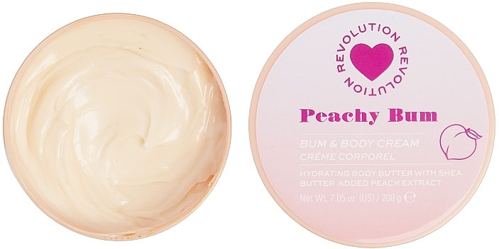 Крем для тіла - I Heart Revolution Peachy Bum Swirl Body Cream — фото N1